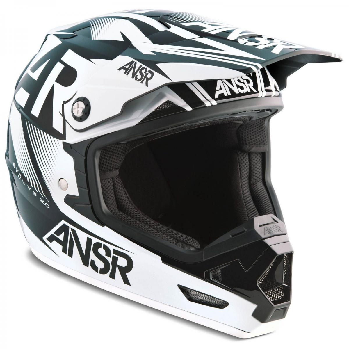 ANSWER EVOLVE 2 HELMET BLACK/WHITE [A15 EVOLVE 2 HELMET BLACK WHITE
